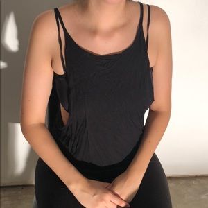 Black tank with open sides